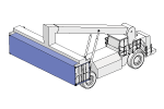 A reach stacker lifting a container, shown for comparison