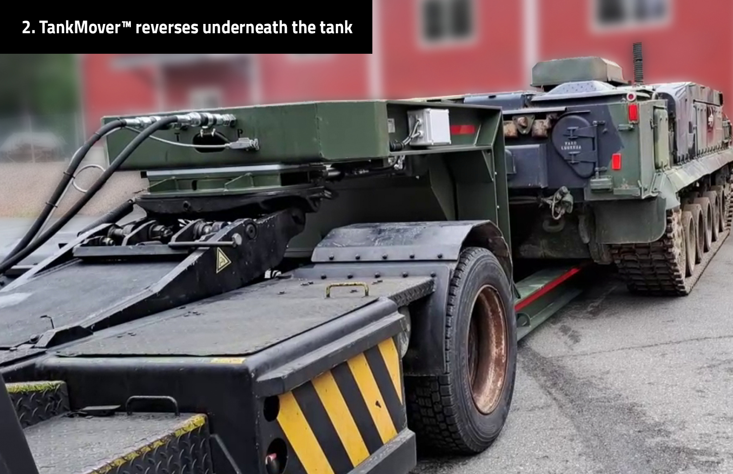 Movella TankMover lifting a tank off the ground